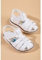 Şirin Bebe Ortopedik Kafes Beyaz Cilt Erkek Bebek Sandalet 1613 Beyaz Cilt