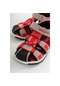Mnpc Unisex Gri-Kırmızı Deri Ortopedik Outdoor Çocuk Sandale (531051759)