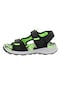 Superfit Criss Cross Çocuk Siyah Yeşil Sandalet 000584-0000