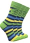 3 Çift Erkek Çorap Renkli Çizgili Desenli Soket Erkek Çorabı