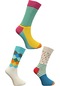 3 Çift Erkek Çorap Renkli Soket Erkek Çorabı (001)