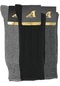 3'Lü Paket Yünlü Kalın Kışlık Derby Model Erkek Çorap Gri