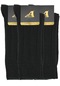 3'Lü Paket Yünlü Kalın Kışlık Derby Model Siyah Erkek Çorap Siyah