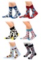 6'lı Organik Pamuklu Dikişsiz Erkek Çok Renkli Desenli Çorap (448387600)