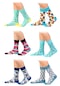 6'lı Organik Pamuklu Dikişsiz Erkek Çok Renkli Desenli Çorap (448387653)