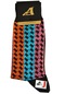 A Classe 3 Renkli Kazayağı Desenli Erkek Çorap Kahverengi