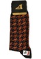 A Classe Kazayağı Desenli Lacivert-Kahverengi Erkek Çorap Kahverengi