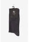AC&Co / Altınyıldız Classics Erkek Antrasit - Siyah Desenli Bambulu Soket Çorap