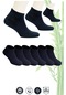 Aurum Erkek 6'lı Premium Bambu Patik Çorap Dikişsiz - Siyah