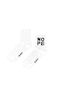 Nope Tall Beyaz Baskılı Unisex Çorap - Beyaz