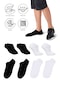 Bambu Erkek Sneaker Siyah-beyaz Çorap Dikişsiz Görünmez Bilek 4lü