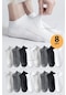 Bgk Pamuklu Basic Unisex Çorap 8 Çift Beyaz