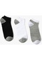 Koton 3'lü Patik Çorap Seti Çok Renkli Gri 4wam80050aa 4WAM80050AA040