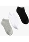 Koton Basic 3'lü Patik Çorap Seti Çok Renkli Gri 4wam80164aa 4WAM80164AA040