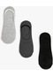 Koton Basic 3'lü Sneaker Çorap Seti Gri 3sam80226aa 3SAM80226AA040