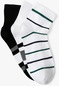 Koton Çizgili 3'lü Soket Çorap Seti Çok Renkli Multıcolor 4sam80052aa
