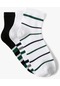 Koton Çizgili 3'lü Soket Çorap Seti Çok Renkli Multıcolor 4sam80053aa