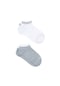 Mavi - 2Li Beyaz Gri Patik Çorap Seti 090273-20844 Beyaz (312959824)