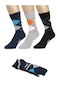Ozzy Socks 3 Çift Dikişsiz Erkek Penye Pamuklu 4 Mevsim Çorap