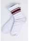 Tudors Unisex Çizgili Kolej Tenis Çorabı-27157 - Standart