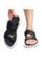 Erkek Yazlık Günlük Sandalet Terlik Plaj Ayakkabısı-siyah
