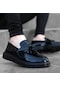 Boa Bağcıksız Yüksek Taban Parlak Siyah Klasik Rugan Ayakkabı
