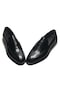 Ferdi Keklik Siyah Erkek Hakiki Deri Bagcıksız Klasik Ofis Ayakkabısı
