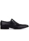 Fosco - Siyah Deri Bağcıksız Erkek Klasik Ayakkabı (527468795)