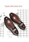 Ikkb İlkbahar Ve Sonbahar Erkek Büyük Beden Klasik Deri Ayakkabı Koyu Kahverengi