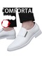 Ikkb Sonbahar Yeni İş Günlük Moda Çok Yönlü Erkek Klasik Ayakkabı Beyaz