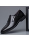 Ikkb Sonbahar Yeni İş Rahat Moda Çok Yönlü Erkek Klasik Ayakkabı Siyah İç Yükseklik Topuk