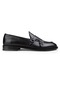 Deery Hakiki Deri Siyah Çift Tokalı Klasik Erkek Loafer Ayakkabı Siyah