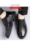 Ikkb Kalın Tabanlı Düşük Bilekli Rahat Erkek Loafer Ayakkabı, İçi Boş Siyah İç Yüksek Topuk