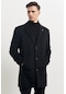 AC&Co / Altınyıldız Classics Erkek Siyah Standart Fit Normal Kesim Mono Yaka Yünlü Palto 4A0523100001SYH50