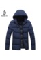 Sımıcg Casual Kışlık Sıcak Pamuklu Ceket-mavi