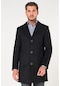 Slimfit V Yaka Kışlık Siyah Kaşe Kaban Palto Renkleri Mevcut-Siyah
