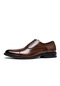 Simicg Erkek Deri Oxford Ayakkabı,kahverengi