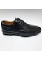 Tagy Haki̇ki̇ Deri̇ Oxford Model Bağcikli Erkek Ayakkabi Si̇yah
