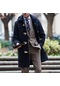 İkkb Kışın Yeni Moda Trendi Erkek Orta Boy Kaban Mavi