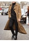 Ikkb Sonbahar Yeni Moda Günlük Uzun Erkek Trençkot - Haki