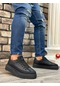 Boa Siyah Paraşüt Kumaş Yüksek Taban Erkek Ayakkabı Sneaker