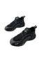 Erkek Yeni Moda Deri Sneaker-Siyah