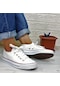 Fiyra 554 Beyaz Kısa Unisex Sneaker Keten Spor Ayakkabı 001