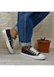 Fiyra 554 Siyah-Beyaz Kısa Unisex Sneaker Keten Spor Ayakkabı 001