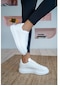 Unisex Kalın Taban Spor Ayakkabı Beyaz