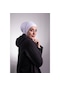 Beyaz Pratik Hazır Geçmeli Bone Viskon Kumaş Hijab Spor 2106_42 Beyaz