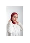 Bordo Pratik Hazır Geçmeli Tesettür Bone Sandy Kumaş Spor Hijab 2 Bordo