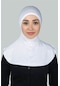 Altobeh Kadın Tesettür Pratik Boyunluklu Ninja Hijab - Sporcu Bone Eşarp Şal - Beyaz