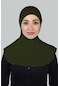 Altobeh Kadın Tesettür Pratik Boyunluklu Ninja Hijab - Sporcu Bone Eşarp Şal - Haki