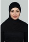 Altobeh Kadın Tesettür Pratik Boyunluklu Ninja Hijab - Sporcu Bone Eşarp Şal - Siyah